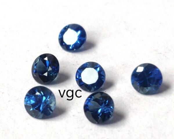 Natural Blue Sapphire 2.75 mm Round Diamond Faceted Cut – AAA Quality Blue Sapphire Round Diamond Cut 2.75mm