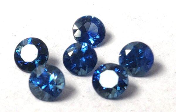 Natural Blue Sapphire 2.75 mm Round Diamond Faceted Cut – AAA Quality Blue Sapphire Round Diamond Cut 2.75mm