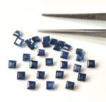 Natural Blue Sapphire 2 mm Square Faceted Cut – AAA Quality Blue Sapphire Square Cut 2mm