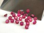 Natural Glass Filled Ruby 4 mm Round Faceted Cut – AAA Quality Ruby Round Cut 4mm