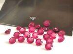Natural Glass Filled Ruby 4 mm Round Faceted Cut – AAA Quality Ruby Round Cut 4mm