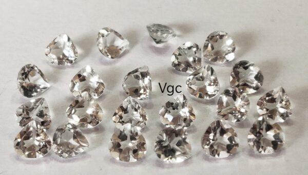 Natural White Topaz 10 mm Heart Faceted Cut – AAA Quality White Topaz Heart Faceted Cut 10mm