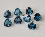Natural London Blue Topaz 5 mm Heart Faceted Cut – AAA Quality London Blue Topaz Heart Faceted Cut 5mm