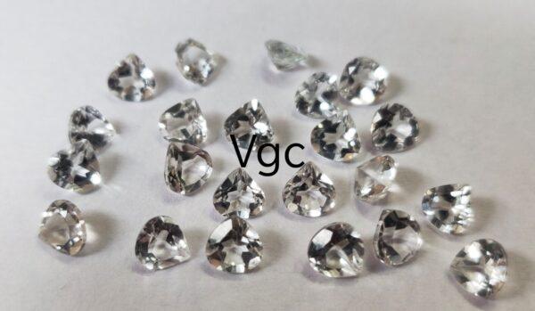 Natural White Topaz 10 mm Heart Faceted Cut – AAA Quality White Topaz Heart Faceted Cut 10mm