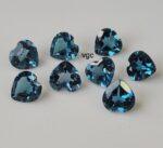 Natural London Blue Topaz 5 mm Heart Faceted Cut – AAA Quality London Blue Topaz Heart Faceted Cut 5mm