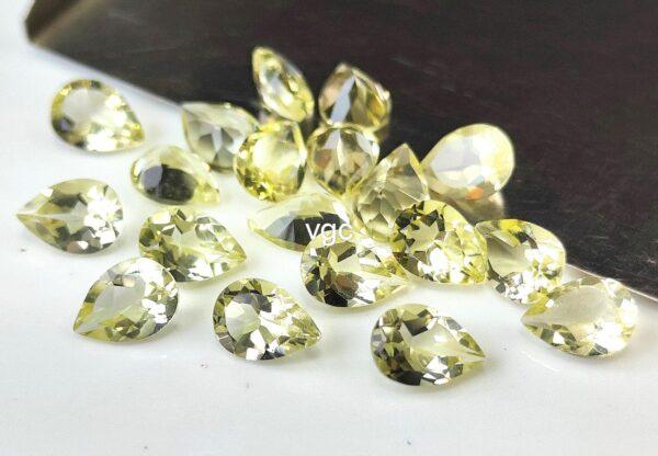 Natural Lemon Quartz 3×5 mm Pear Cut Faceted – AAA Quality Lemon Quartz Pear 3x5mm