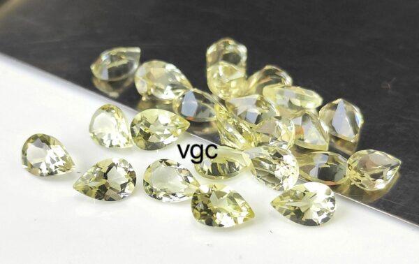 Natural Lemon Quartz 3×5 mm Pear Cut Faceted – AAA Quality Lemon Quartz Pear 3x5mm