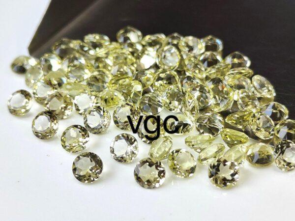 Natural Lemon Quartz 3 mm Round Cut Faceted – AAA Quality Lemon Quartz Round 3mm