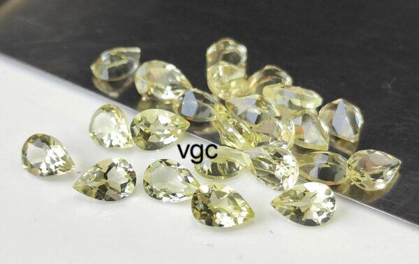 Natural Lemon Quartz 3×5 mm Pear Cut Faceted – AAA Quality Lemon Quartz Pear 3x5mm