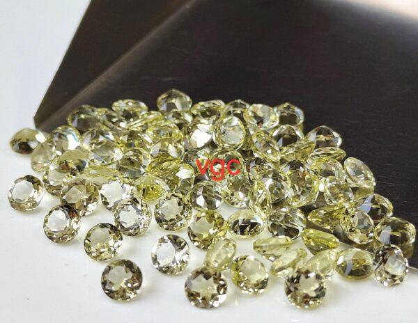 Natural Lemon Quartz 3 mm Round Cut Faceted – AAA Quality Lemon Quartz Round 3mm