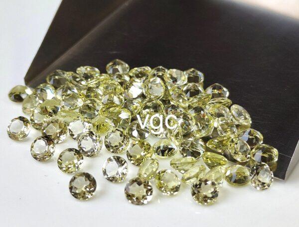 Natural Lemon Quartz 3 mm Round Cut Faceted – AAA Quality Lemon Quartz Round 3mm