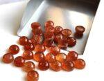Natural Orange Sunstone 6 mm Round Cabochon – AAA Quality Sunstone Cabochon 6mm