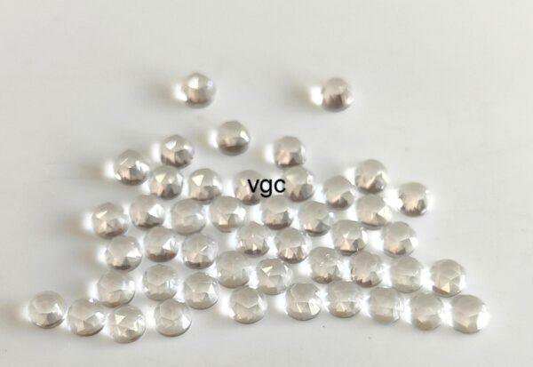 Natural Crystal Quartz 4 mm Round Rose Cut – AAA Quality Crystal Quartz Oval 4mm
