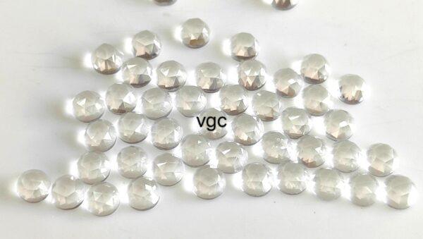 Natural Crystal Quartz 4 mm Round Rose Cut – AAA Quality Crystal Quartz Oval 4mm