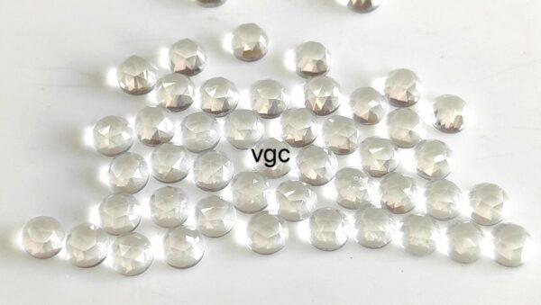 Natural Crystal Quartz 4 mm Round Rose Cut – AAA Quality Crystal Quartz Oval 4mm
