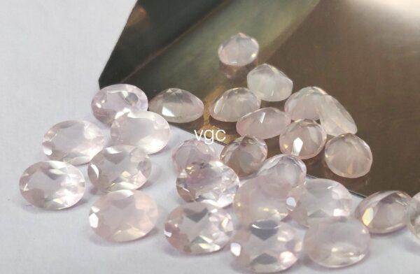 Natural Rose Quartz 10×12 mm Oval Cut Faceted – AAA Quality Rose Quartz Oval 10x12mm