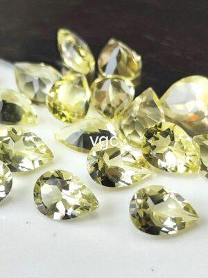 Natural Lemon Quartz 3×5 mm Pear Cut Faceted – AAA Quality Lemon Quartz Pear 3x5mm