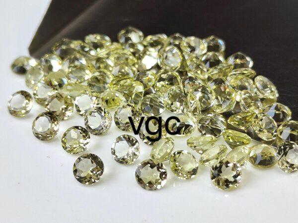 Natural Lemon Quartz 3 mm Round Cut Faceted – AAA Quality Lemon Quartz Round 3mm