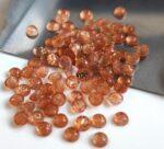 Natural Orange Sunstone 5 mm Round Cabochon – AAA Quality Sunstone Cabochon 5mm