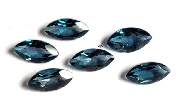 Natural London Blue Topaz 2.5×5 mm Marquise Faceted Cut – AAA Quality London Blue Topaz Marquise Cut 2.5x5mm