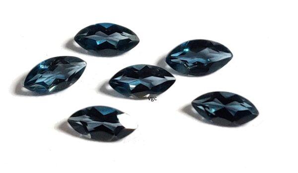Natural London Blue Topaz 2.5×5 mm Marquise Faceted Cut – AAA Quality London Blue Topaz Marquise Cut 2.5x5mm