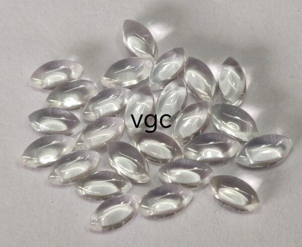 Natural White Topaz 3×6 mm Marquise Cabochon – AAA Quality White Topaz Marquise Cabochon 3x6mm