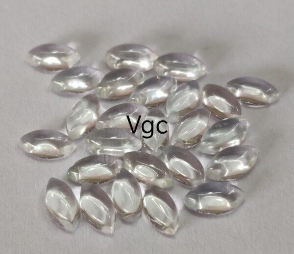 Natural White Topaz 3×6 mm Marquise Cabochon – AAA Quality White Topaz Marquise Cabochon 3x6mm