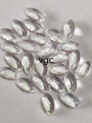 Natural White Topaz 3×6 mm Marquise Cabochon – AAA Quality White Topaz Marquise Cabochon 3x6mm