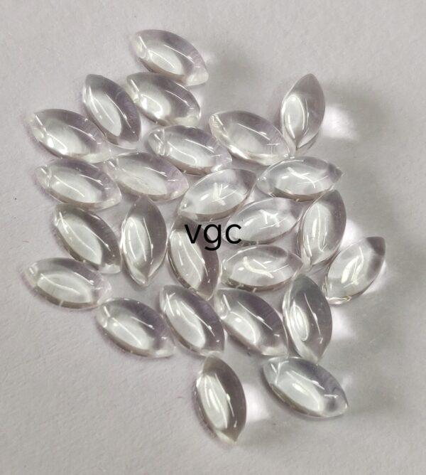 Natural White Topaz 3×6 mm Marquise Cabochon – AAA Quality White Topaz Marquise Cabochon 3x6mm