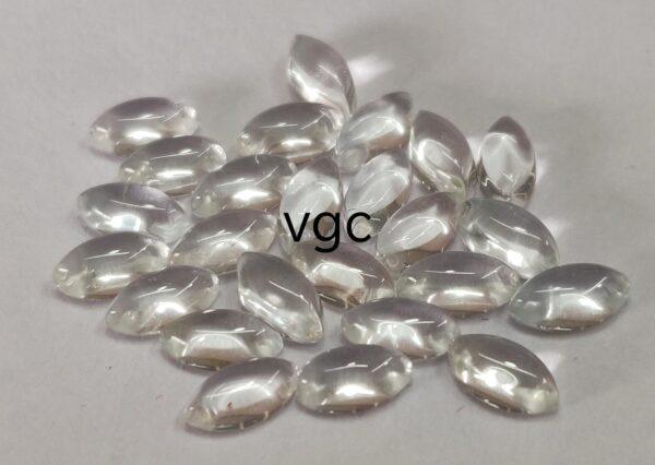 Natural White Topaz 3×6 mm Marquise Cabochon – AAA Quality White Topaz Marquise Cabochon 3x6mm