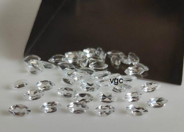 Natural White Topaz 2×4 mm Marquise Faceted Cut – AAA Quality White Topaz Marquise Faceted Cut 2x4mm