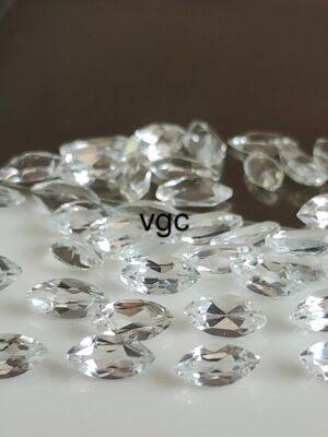 Natural White Topaz 2×4 mm Marquise Faceted Cut – AAA Quality White Topaz Marquise Faceted Cut 2x4mm
