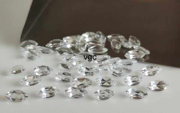 Natural White Topaz 2×4 mm Marquise Faceted Cut – AAA Quality White Topaz Marquise Faceted Cut 2x4mm