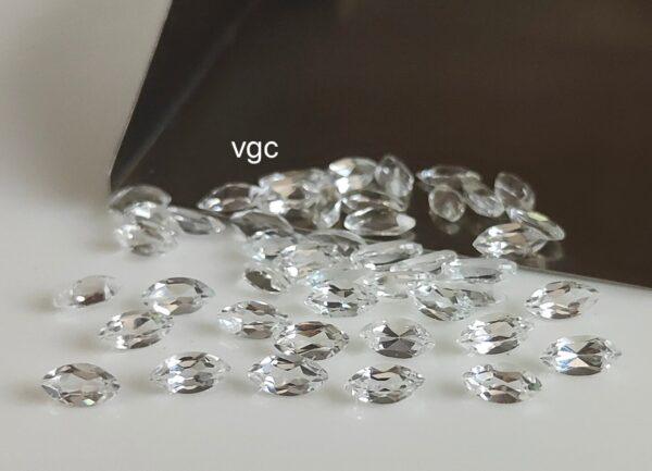 Natural White Topaz 2×4 mm Marquise Faceted Cut – AAA Quality White Topaz Marquise Faceted Cut 2x4mm