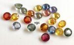 Natural Heated Multi Sapphire 3.5 mm Round Faceted Cut – AAA Quality Multi Sapphire Round Cut 3.5mm