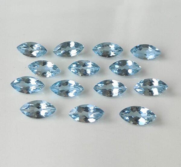 Natural Sky Blue Topaz 3×6 mm Marquise Faceted Cut – AAA Quality Sky Blue Topaz Marquise Cut 3x6mm