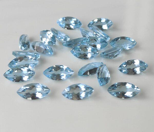Natural Sky Blue Topaz 3×6 mm Marquise Faceted Cut – AAA Quality Sky Blue Topaz Marquise Cut 3x6mm