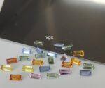 Natural Heated Multi Sapphire 2×3 mm Baguette Faceted Cut – AAA Quality Multi Sapphire Baguette Cut 2x3mm