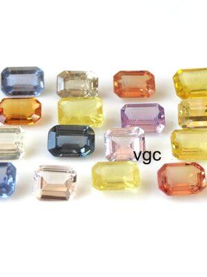 Natural Heated Multi Sapphire 3×5 mm Octagon Faceted Cut – AAA Quality Multi Sapphire Octagon Cut 3x5mm