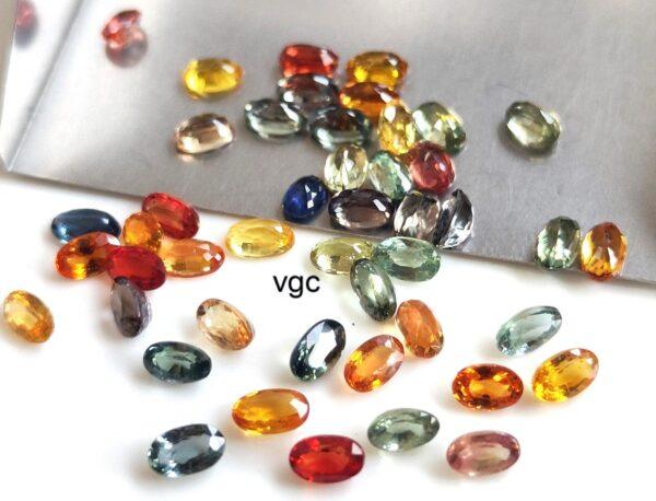 Natural Heated Multi Sapphire 3×4 mm Oval Faceted Cut – AAA Quality Multi Sapphire Oval Cut 3x4mm