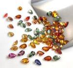 Natural Heated Multi Sapphire 5×7 mm Pear Faceted Cut – AAA Quality Multi Sapphire Pear Cut 5x7mm
