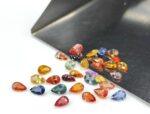 Natural Heated Multi Sapphire 3×4 mm Pear Faceted Cut – AAA Quality Multi Sapphire Pear Cut 3x4mm