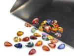 Natural Heated Multi Sapphire 3×4 mm Pear Faceted Cut – AAA Quality Multi Sapphire Pear Cut 3x4mm