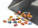 Natural Heated Multi Sapphire 3×4 mm Pear Faceted Cut – AAA Quality Multi Sapphire Pear Cut 3x4mm
