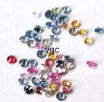 Natural Heated Multi Sapphire 1 mm Round Diamond Faceted Cut – AAA Quality Multi Sapphire Round Diamond Cut 1mm