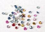 Natural Heated Multi Sapphire 1 mm Round Diamond Faceted Cut – AAA Quality Multi Sapphire Round Diamond Cut 1mm