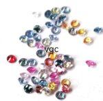 Natural Heated Multi Sapphire 1 mm Round Diamond Faceted Cut – AAA Quality Multi Sapphire Round Diamond Cut 1mm