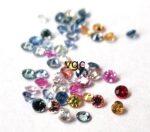 Natural Heated Multi Sapphire 2.5 mm Round Diamond Faceted Cut – AAA Quality Multi Sapphire Round Diamond Cut 2.5mm