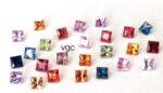 Natural Only Heated Multi Sapphire 3 mm Square Princess Cut – AAA Quality Multi Sapphire Princess Cut 3mm