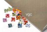Natural Only Heated Multi Sapphire 3 mm Square Princess Cut – AAA Quality Multi Sapphire Princess Cut 3mm